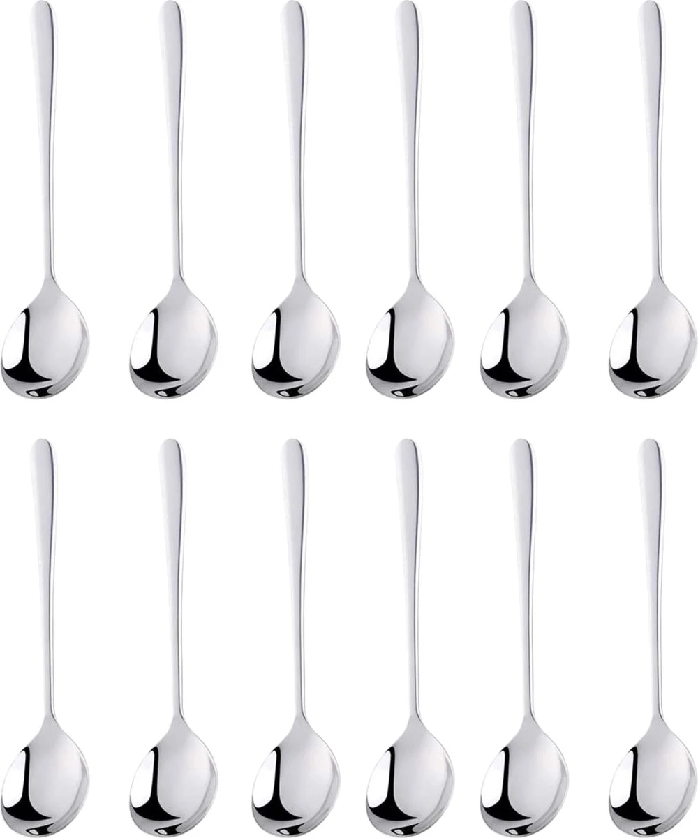 House Of Husk® Koffielepel Set - Theelepel - Koffielepeltjes - Espresso Lepeltjes - RVS - 12cm - 12 Stuks - Zilver 1 House Of Husk® Koffielepel Set - Theelepel - Koffielepeltjes - Espresso Lepeltjes - RVS - 12cm - 12 Stuks - Zilver