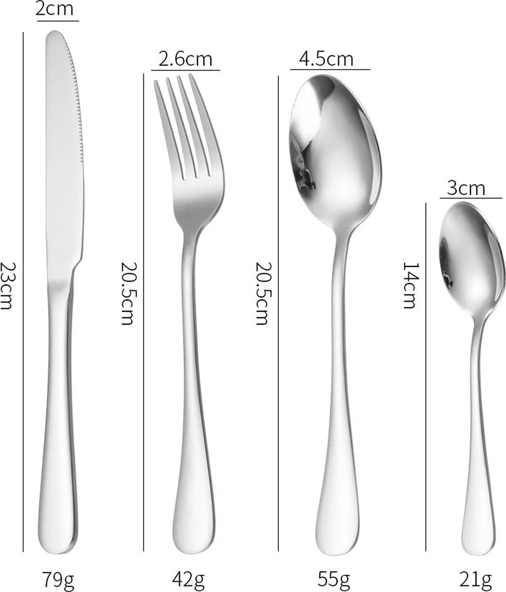 Merkloos Melili Bestekset-Bestek Set 24-delig-6 Persoons Bestekset-tafelmes-tafelvork-soeplepel-dessertlepel-roestvrijstalen Bestekset-multi Kleur 4 Merkloos Melili Bestekset-Bestek Set 24-delig-6 Persoons Bestekset-tafelmes-tafelvork-soeplepel-dessertlepel-roestvrijstalen Bestekset-multi Kleur - Afbeelding 4