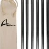 Alheco 6 Paar Koreaanse Chopsticks - Eetstokjes - Metaal / RVS - Zwart