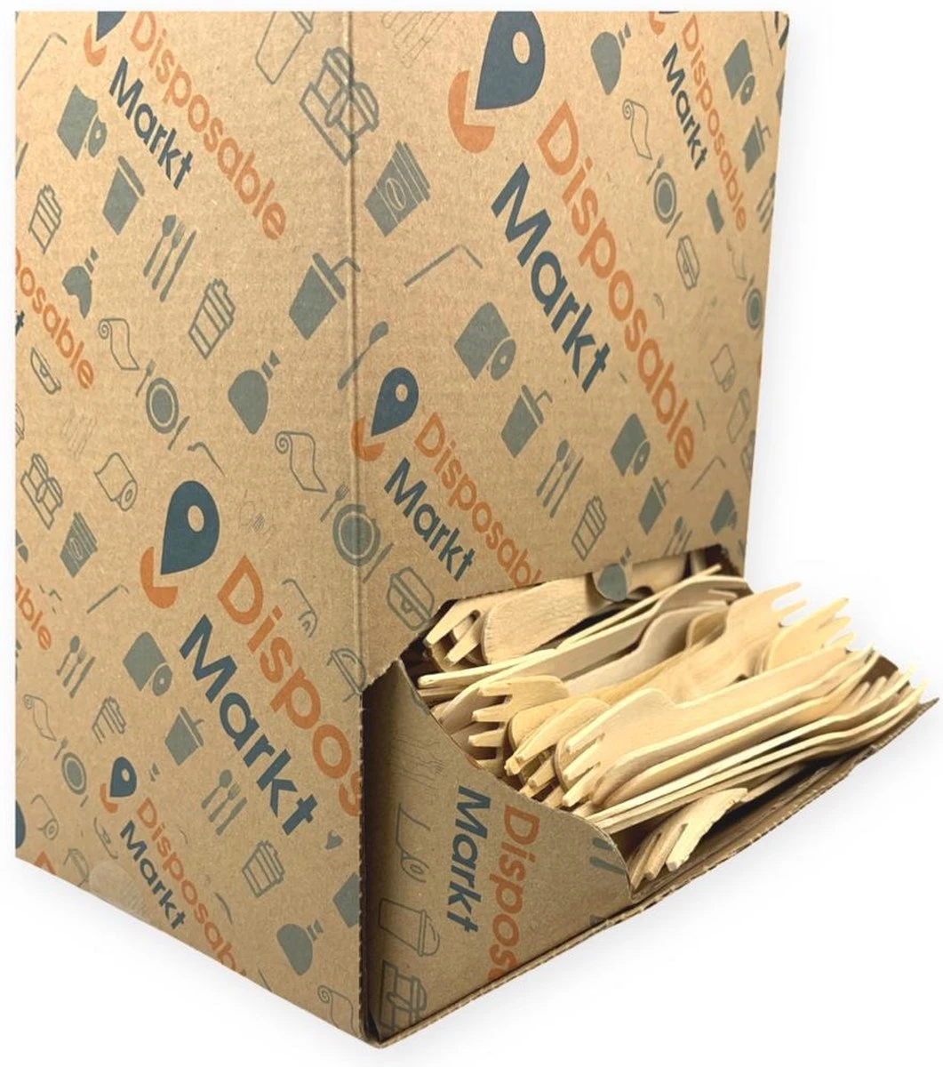 750 Stuks Houten Vork In Dispenser Box - Houten Bestek - Vorken - Bio Vorken - Hout In Dispenserdoos - Dispenser Doos Bestek - Karton Dispenser - Papier Dispenser Box Met Bestek - Cutlery - Biologisch Afbreekbaar - Milieuvriendelijk - FSC - Wegwerp 2 750 Stuks Houten Vork In Dispenser Box - Houten Bestek - Vorken - Bio Vorken - Hout In Dispenserdoos - Dispenser Doos Bestek - Karton Dispenser - Papier Dispenser Box Met Bestek - Cutlery - Biologisch Afbreekbaar - Milieuvriendelijk - FSC - Wegwerp - Afbeelding 2