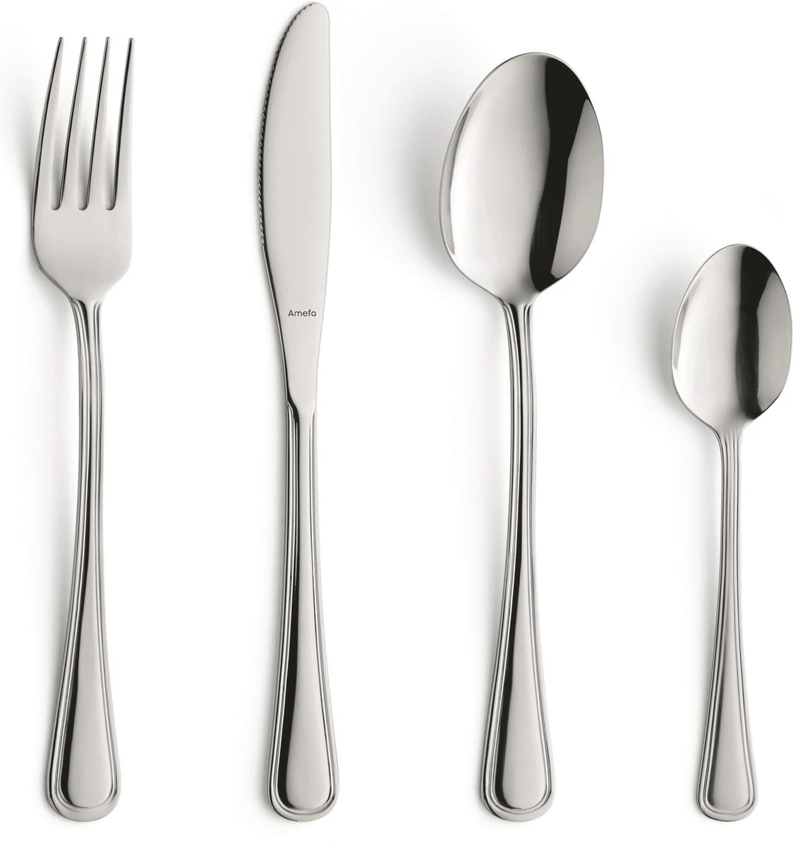 Amefa Bologna Bestekset - 24 Delig - 6 Persoons - Zilver - 1 Amefa Bologna Bestekset - 24 Delig - 6 Persoons - Zilver -