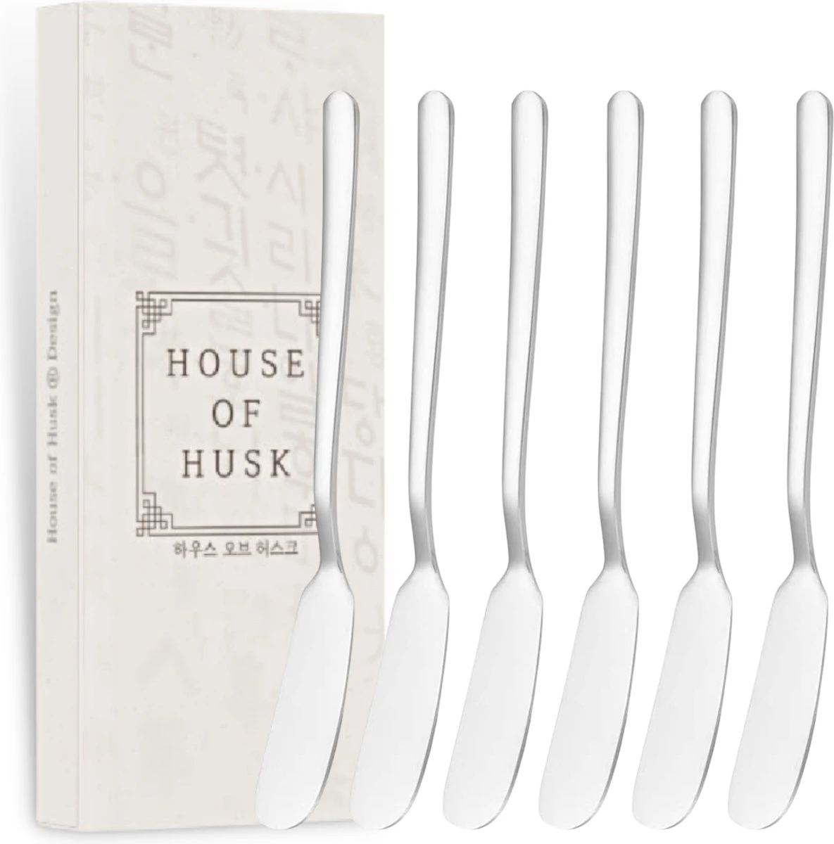 House Of Husk Botermesjes Set - Zilver - RVS - Botermes - Smeermessen - Tapas Mesjes - 6 Stuks 7 House Of Husk Botermesjes Set - Zilver - RVS - Botermes - Smeermessen - Tapas Mesjes - 6 Stuks - Afbeelding 7