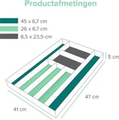 Bamboe Bestekbak Van Coninx 41x47cm | Besteklade | Bestekhouder | Opbergbak | Duurzaam | Voor Laden Van 47cm Diep -AMEFA Winkel 1195x1200 3
