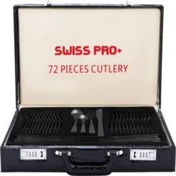 Swiss Pro+ Bestekset In Koffer-72 Delig-12 Persoons-Zwitsers Kwaliteit-Complete Set-100% Roestvrijstaal- Zwart 28 Swiss Pro+ Bestekset In Koffer-72 Delig-12 Persoons-Zwitsers Kwaliteit-Complete Set-100% Roestvrijstaal- Zwart -AMEFA Winkel 1198x1200 5