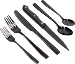 Deleca 6 Persoons Bestekset (36-delig) - Lepels, Messen, Vorken & Steakmessen - Vaatwasserbestendig - Zwart / RVS 17 Deleca 6 Persoons Bestekset (36-delig) - Lepels, Messen, Vorken & Steakmessen - Vaatwasserbestendig - Zwart / RVS -AMEFA Winkel 1200x1036 1