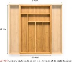 Budu Uitschuifbare Bamboe Bestekbak #47 (47 Cm Diep) - Bestekcassette Hout - Besteklade - 47 X 30,6 - 50 Cm - 6/8 Vakken 14 Budu Uitschuifbare Bamboe Bestekbak #47 (47 Cm Diep) - Bestekcassette Hout - Besteklade - 47 X 30,6 - 50 Cm - 6/8 Vakken -AMEFA Winkel 1200x1041