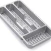 Bestekbak/bestekhouders 4-vaks Grijs - 33 X 18 X 4 Cm - Keuken Opberg Accessoires