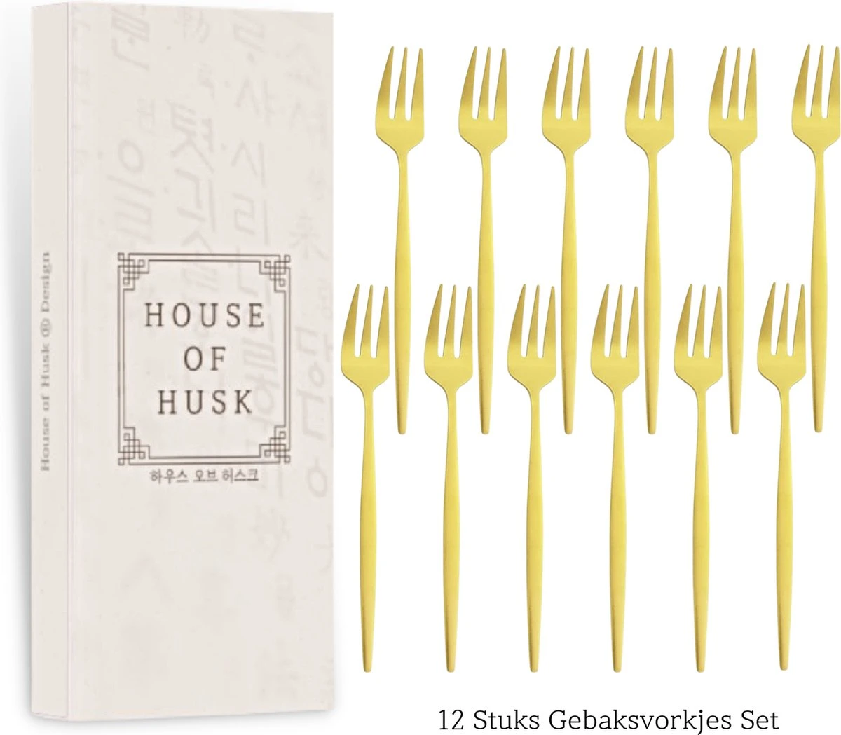 House Of Husk® Gouden Gebaksvorkjes - Dessertvorken - Taartvorkjes - Cocktailvorken - Klein Vorkjes - 12 Stuks - RVS - 14cm 5 House Of Husk® Gouden Gebaksvorkjes - Dessertvorken - Taartvorkjes - Cocktailvorken - Klein Vorkjes - 12 Stuks - RVS - 14cm - Afbeelding 5