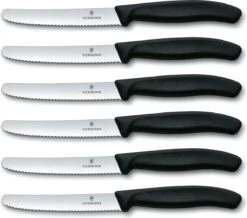 Victorinox Tafelmes 6 Stuks Zwart Krom Heft 13 Victorinox Tafelmes 6 Stuks Zwart Krom Heft -AMEFA Winkel 1200x1060