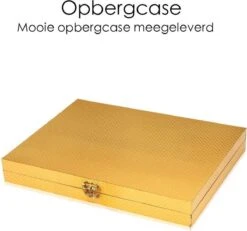 Bestekset 24-delig Goudkleurig - Bestek Voor 6 Personen - Tafelbestek Inclusief Bestekcassette 12 Bestekset 24-delig Goudkleurig - Bestek Voor 6 Personen - Tafelbestek Inclusief Bestekcassette -AMEFA Winkel 1200x1124