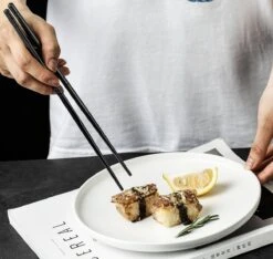 Alheco 6 Paar Koreaanse Chopsticks - Eetstokjes - Metaal / RVS - Zwart -AMEFA Winkel 1200x1138