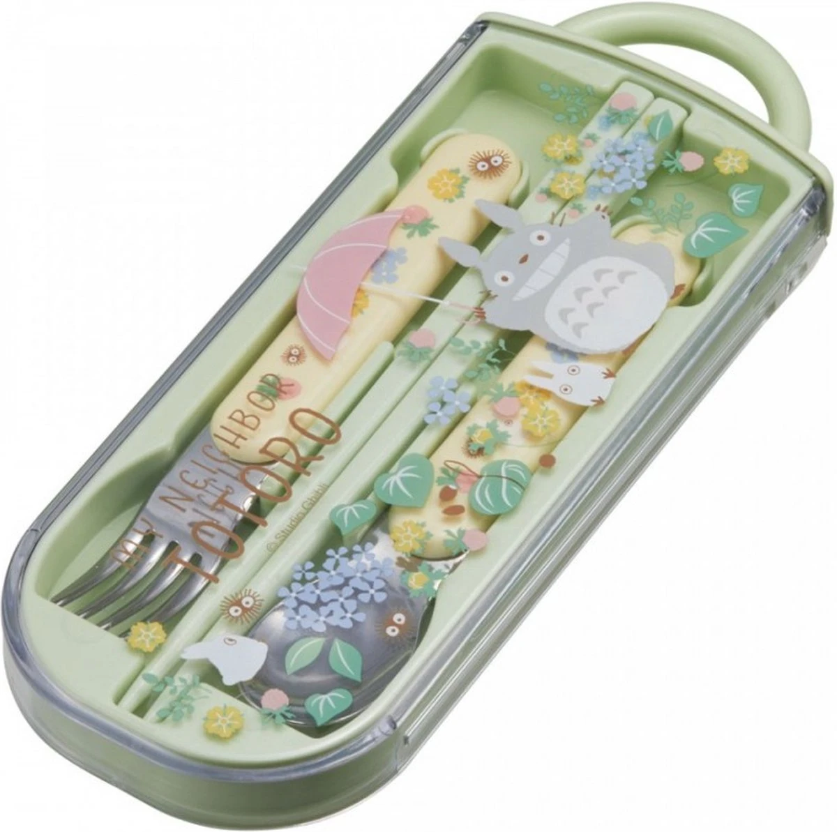 STUDIO GHIBLI - My Neighbor Totoro - Chopstick Spoon And Fork Set 2 STUDIO GHIBLI - My Neighbor Totoro - Chopstick Spoon And Fork Set - Afbeelding 2