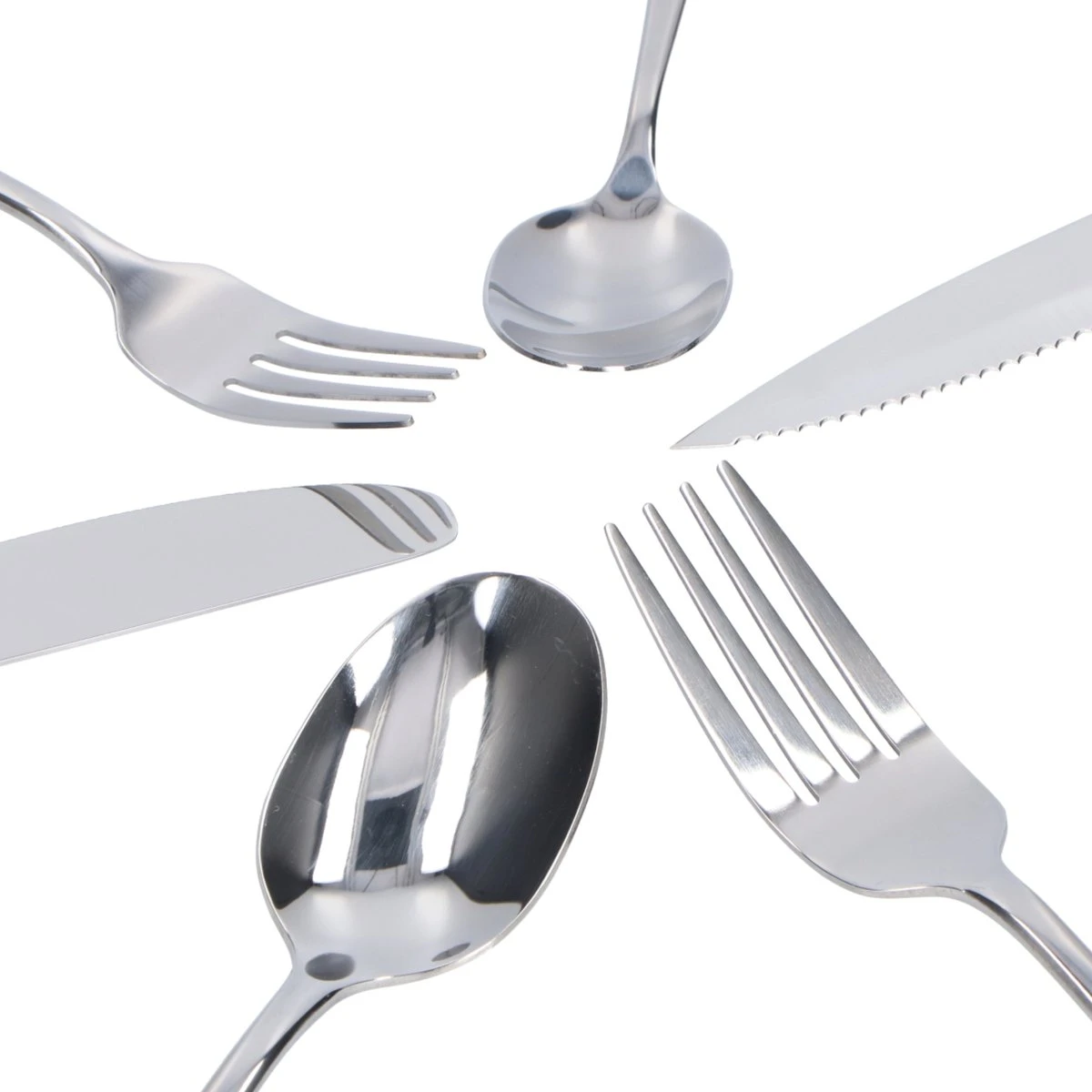 Deleca 8 Persoons Bestekset (48-delig) - Lepels, Messen, Vorken & Steakmessen - Vaatwasserbestendig - Zilver / RVS 8 Deleca 8 Persoons Bestekset (48-delig) - Lepels, Messen, Vorken & Steakmessen - Vaatwasserbestendig - Zilver / RVS - Afbeelding 8