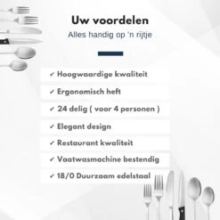 Veluw Bestekset 4 Persoons - Barcelona Bestekset 24 Delig - RVS 18/0 -AMEFA Winkel 1200x1200 149