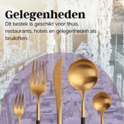 LuZana - Bestek Set Goud - 30-delig - Bestekset 6 Persoons - Goud/zwart - Bestek - Borden - Bestekset Zwart 16 LuZana - Bestek Set Goud - 30-delig - Bestekset 6 Persoons - Goud/zwart - Bestek - Borden - Bestekset Zwart -AMEFA Winkel 1200x1200 175