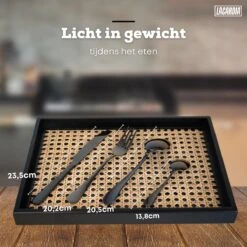 LaCardia Bestekset Glans Zwart – 24-delig Bestek – 6 Persoons – Bestek Zwart Voor 6 Personen 12 LaCardia Bestekset Glans Zwart – 24-delig Bestek – 6 Persoons – Bestek Zwart Voor 6 Personen -AMEFA Winkel 1200x1200 2