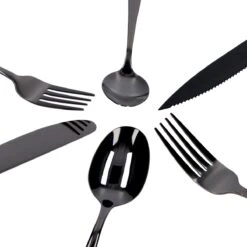 Deleca 6 Persoons Bestekset (36-delig) - Lepels, Messen, Vorken & Steakmessen - Vaatwasserbestendig - Zwart / RVS 16 Deleca 6 Persoons Bestekset (36-delig) - Lepels, Messen, Vorken & Steakmessen - Vaatwasserbestendig - Zwart / RVS -AMEFA Winkel 1200x1200 215