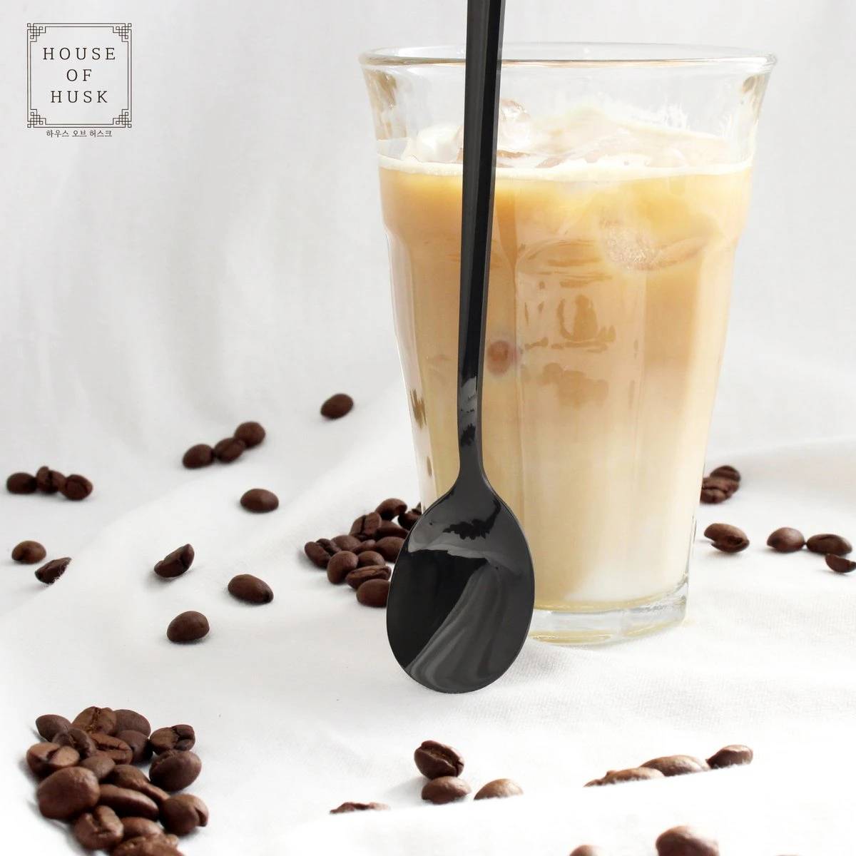 House Of Husk Latte Macchiato Lepels Set - Lange Theelepels - Koffielepels - Longdrinklepels - Sorbetlepels - Barlepel - RVS - 6 Stuks - 20CM - Zwart 6 House Of Husk Latte Macchiato Lepels Set - Lange Theelepels - Koffielepels - Longdrinklepels - Sorbetlepels - Barlepel - RVS - 6 Stuks - 20CM - Zwart - Afbeelding 6