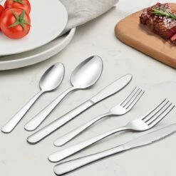 Perow 6 Persoons Bestekset – 36 Delig – 18/10 Edelstaal – Lepels, Messen, Vorken & Steakmessen – Vaatwasserbestendig – Zilver - Serviessets 12 Perow 6 Persoons Bestekset – 36 Delig – 18/10 Edelstaal – Lepels, Messen, Vorken & Steakmessen – Vaatwasserbestendig – Zilver - Serviessets -AMEFA Winkel 1200x1200 24