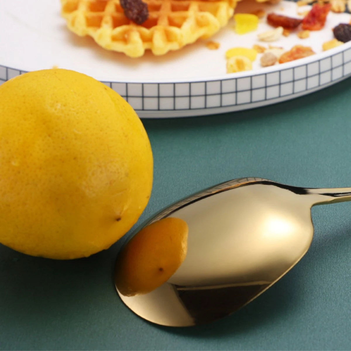 House Of Husk® Opscheplepel Set - Goud - Serveerlepel - Groetelepel - Aardappellepel - 21cm - RVS - 4 Stuks 4 House Of Husk® Opscheplepel Set - Goud - Serveerlepel - Groetelepel - Aardappellepel - 21cm - RVS - 4 Stuks - Afbeelding 4