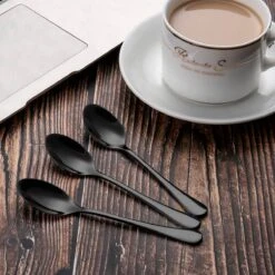 Alheco 6 Ovale Theelepels - 12.3cm - RVS Theelepeltjes - Zwart 6 Alheco 6 Ovale Theelepels - 12.3cm - RVS Theelepeltjes - Zwart -AMEFA Winkel 1200x1200 270