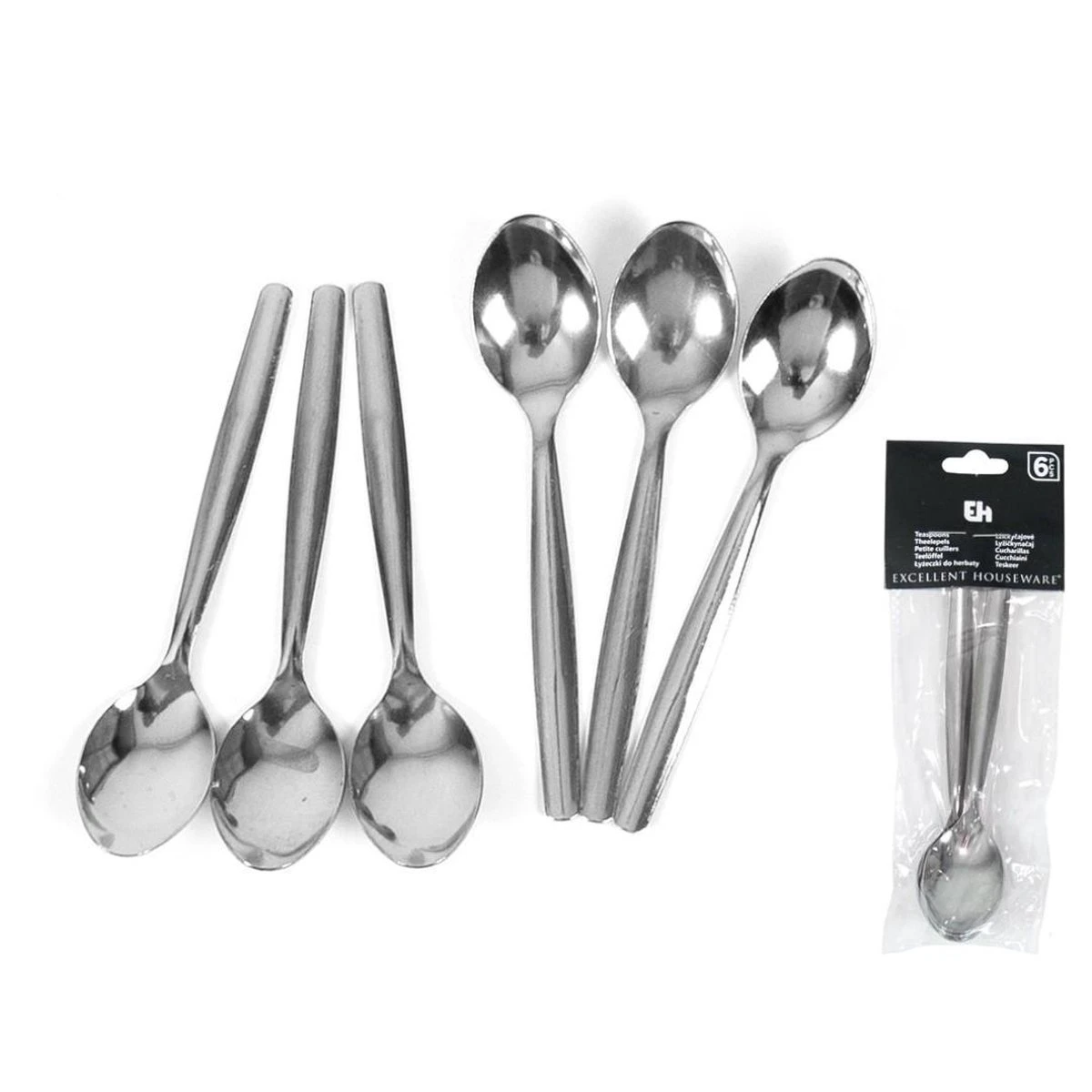 Merkloos Excellent Houseware RVS Theelepels Set 6 Stuks 3 Merkloos Excellent Houseware RVS Theelepels Set 6 Stuks - Afbeelding 3