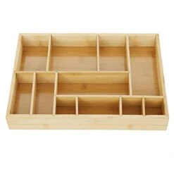 Merkloos Decopatent® Bestekbak - Lade Organizer - Besteklade - Bamboe - Hout - Bestek Bak Organizer Houder Voor Keukenla - Bestekcassette -AMEFA Winkel 1200x1200 338
