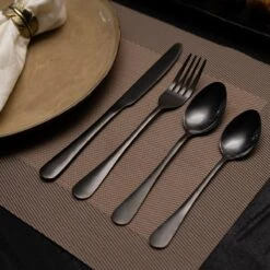 OEC Kitchen Bestekset 36-delig - Zwart - 6 Persoons - Steakmessen - Messen - Vorken - Lepels - RVS 9 OEC Kitchen Bestekset 36-delig - Zwart - 6 Persoons - Steakmessen - Messen - Vorken - Lepels - RVS -AMEFA Winkel 1200x1200 35