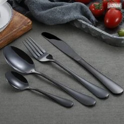 LaCardia Bestekset Glans Zwart – 24-delig Bestek – 6 Persoons – Bestek Zwart Voor 6 Personen 14 LaCardia Bestekset Glans Zwart – 24-delig Bestek – 6 Persoons – Bestek Zwart Voor 6 Personen -AMEFA Winkel 1200x1200 4
