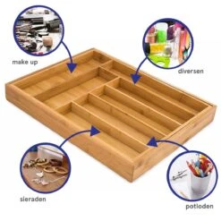 ACAZA Uitschuifbare Bestekbak In Bamboe Hout, Besteklade Met 7 Tot 9 Vakken, Ladeverdeler, Opbergbak, Bestekcassette, Verstelbaar 11 ACAZA Uitschuifbare Bestekbak In Bamboe Hout, Besteklade Met 7 Tot 9 Vakken, Ladeverdeler, Opbergbak, Bestekcassette, Verstelbaar -AMEFA Winkel 1200x1200 403