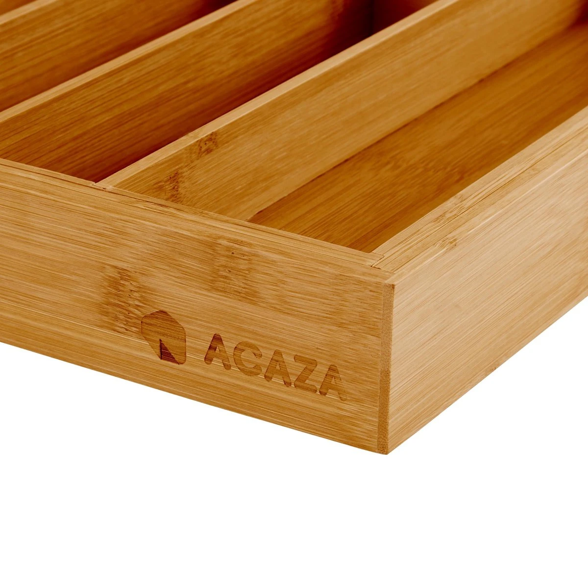 ACAZA Uitschuifbare Bestekbak In Bamboe Hout, Besteklade Met 7 Tot 9 Vakken, Ladeverdeler, Opbergbak, Bestekcassette, Verstelbaar 6 ACAZA Uitschuifbare Bestekbak In Bamboe Hout, Besteklade Met 7 Tot 9 Vakken, Ladeverdeler, Opbergbak, Bestekcassette, Verstelbaar - Afbeelding 6