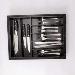 Merkloos Decopatent® Uitschuifbaar Bestekbak - Besteklade - 7 Vaks -> Uitschuifbaar Naar 9 Vakken - Bestekbakken Organizer - Bamboe - Zwart 10 Merkloos Decopatent® Uitschuifbaar Bestekbak - Besteklade - 7 Vaks -> Uitschuifbaar Naar 9 Vakken - Bestekbakken Organizer - Bamboe - Zwart -AMEFA Winkel 1200x1200 413