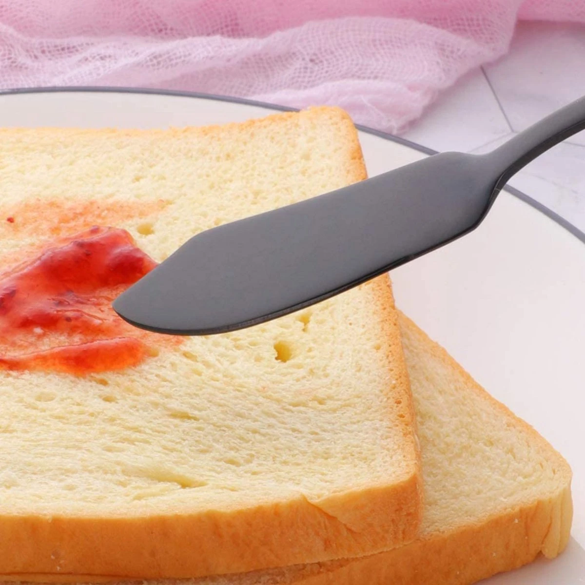 House Of Husk Botermesjes Set - Zwart - RVS - Botermes - Smeermessen - Tapas Mesjes - 6 Stuks 4 House Of Husk Botermesjes Set - Zwart - RVS - Botermes - Smeermessen - Tapas Mesjes - 6 Stuks - Afbeelding 4