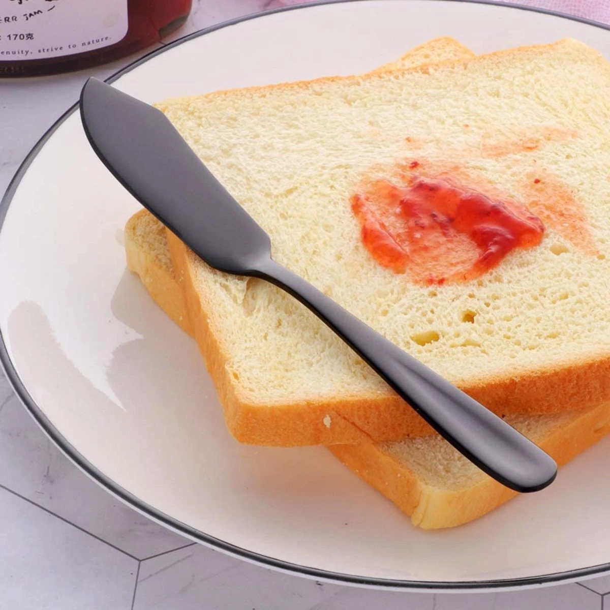 House Of Husk Botermesjes Set - Zwart - RVS - Botermes - Smeermessen - Tapas Mesjes - 6 Stuks 5 House Of Husk Botermesjes Set - Zwart - RVS - Botermes - Smeermessen - Tapas Mesjes - 6 Stuks - Afbeelding 5