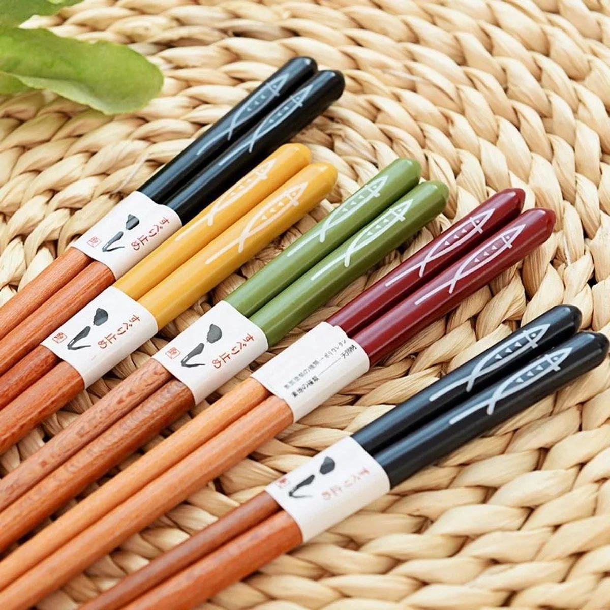 Chopsticks - Hout - 5 Paar - 22,5 Cm - Japanse Stijl - Sushi Giftset 4 Chopsticks - Hout - 5 Paar - 22,5 Cm - Japanse Stijl - Sushi Giftset - Afbeelding 4
