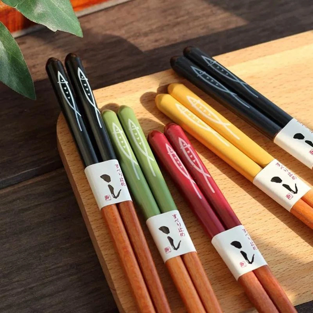 Chopsticks - Hout - 5 Paar - 22,5 Cm - Japanse Stijl - Sushi Giftset 8 Chopsticks - Hout - 5 Paar - 22,5 Cm - Japanse Stijl - Sushi Giftset - Afbeelding 8