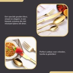 SensaHome - 20-Delige Bestek Set - Inclusief Mes/Vork/Lepel - 4 Personen - Goud 39 SensaHome - 20-Delige Bestek Set - Inclusief Mes/Vork/Lepel - 4 Personen - Goud -AMEFA Winkel 1200x1200 56