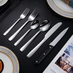 Deleca 12 Persoons Bestekset (72-delig) - Lepels, Messen, Vorken & Steakmessen - Vaatwasserbestendig - Zilver / RVS 12 Deleca 12 Persoons Bestekset (72-delig) - Lepels, Messen, Vorken & Steakmessen - Vaatwasserbestendig - Zilver / RVS -AMEFA Winkel 1200x1200 74