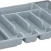 Merkloos Bestekbak/bestekhouder - Uitschuifbaar - Grijs - 44 Cm - 5 Tot 7 Vakken