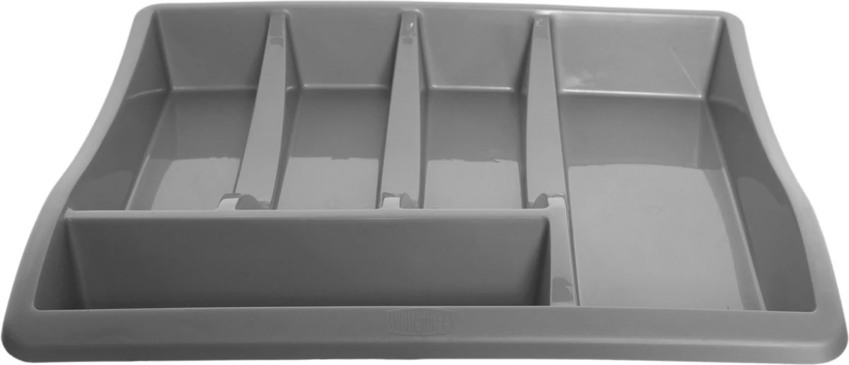Bestekbak/keuken Organizer - 5-vaks - Grijs - 39 X 39 X 6 Cm 1 Bestekbak/keuken Organizer - 5-vaks - Grijs - 39 X 39 X 6 Cm
