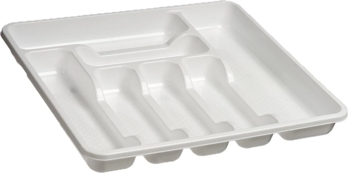 Kunststof Bestekbak/bestekhouder 7-vaks Wit 42 X 39 Cm - Keukenlade/besteklade Inzetbakken 3 Kunststof Bestekbak/bestekhouder 7-vaks Wit 42 X 39 Cm - Keukenlade/besteklade Inzetbakken - Afbeelding 3