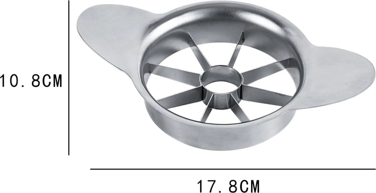Stevige Appelsnijder - Appelboor - RVS - Zilverkleurig - Appel Snijder - Ixen 4 Stevige Appelsnijder - Appelboor - RVS - Zilverkleurig - Appel Snijder - Ixen - Afbeelding 4