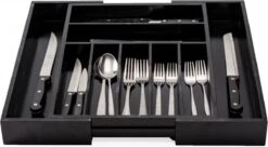 Merkloos Decopatent® Uitschuifbaar Bestekbak - Besteklade - 7 Vaks -> Uitschuifbaar Naar 9 Vakken - Bestekbakken Organizer - Bamboe - Zwart 13 Merkloos Decopatent® Uitschuifbaar Bestekbak - Besteklade - 7 Vaks -> Uitschuifbaar Naar 9 Vakken - Bestekbakken Organizer - Bamboe - Zwart -AMEFA Winkel 1200x661