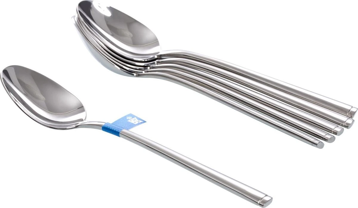 BK Waal Dessertlepels - 6 Stuks - 18/10 Edelstaal 1 BK Waal Dessertlepels - 6 Stuks - 18/10 Edelstaal