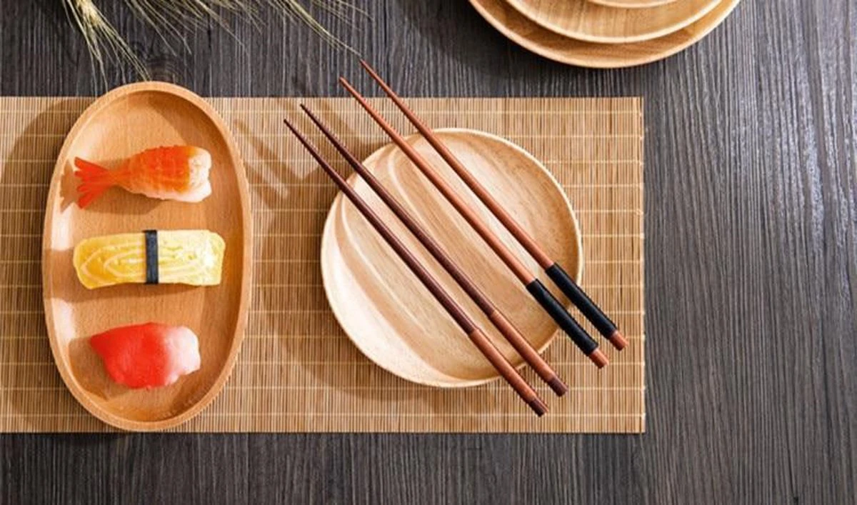 Merkloos Handgemaakte Japanse Eetstokjes - Chestnut 3 Merkloos Handgemaakte Japanse Eetstokjes - Chestnut - Afbeelding 3