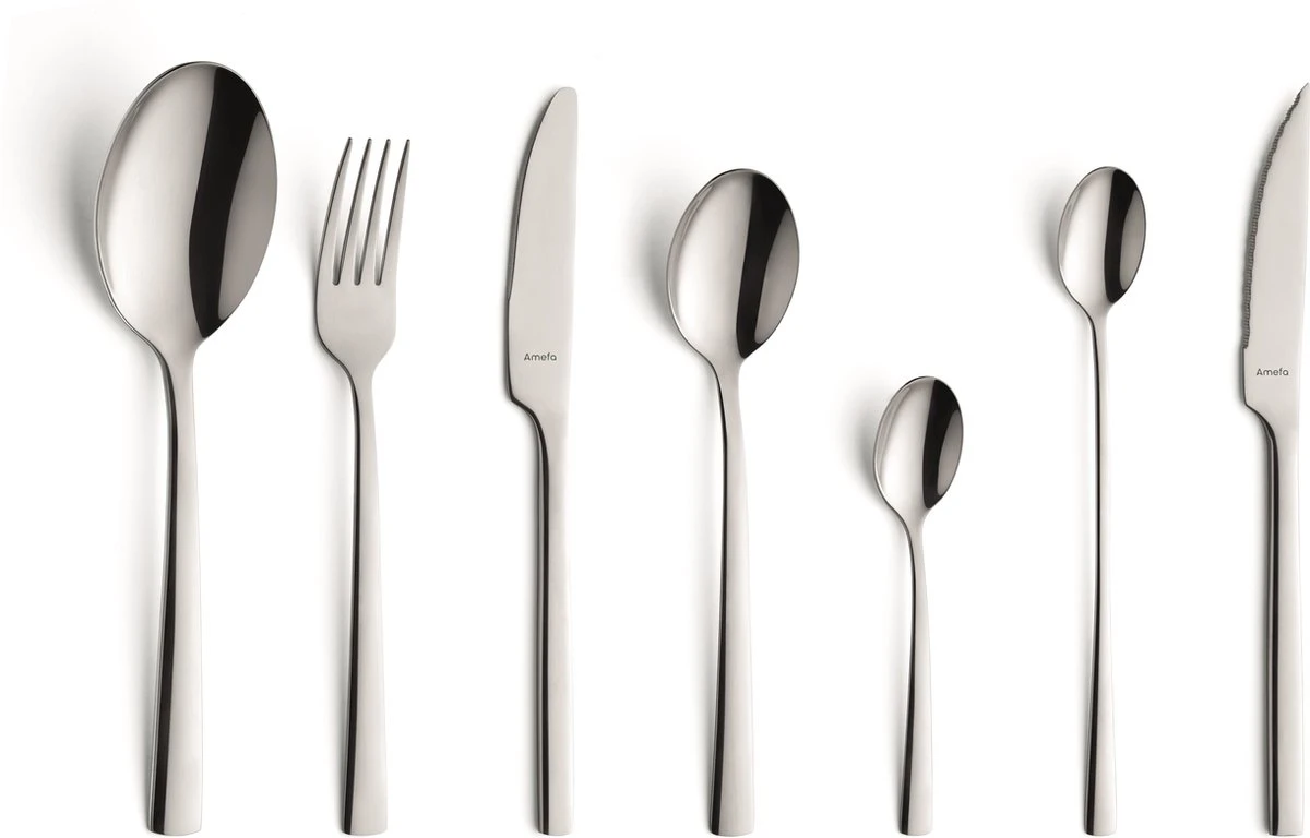 Amefa Manille - 42 Delige All You Need Bestekset - 6 Personen - Zilver - Complete Set Bestek 3 Amefa Manille - 42 Delige All You Need Bestekset - 6 Personen - Zilver - Complete Set Bestek - Afbeelding 3