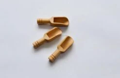 MINI Lepeltjes - 3 Stuks - Houten Lepeltjes - Lepels Voor Kruiden En Thee - Doseerlepel-