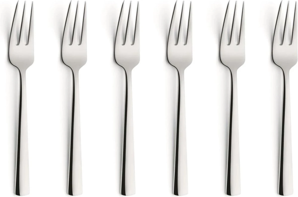 Amefa Moderno Taartvorkjes - 6 Stuks - Cadeauverpakking 4 Amefa Moderno Taartvorkjes - 6 Stuks - Cadeauverpakking - Afbeelding 4