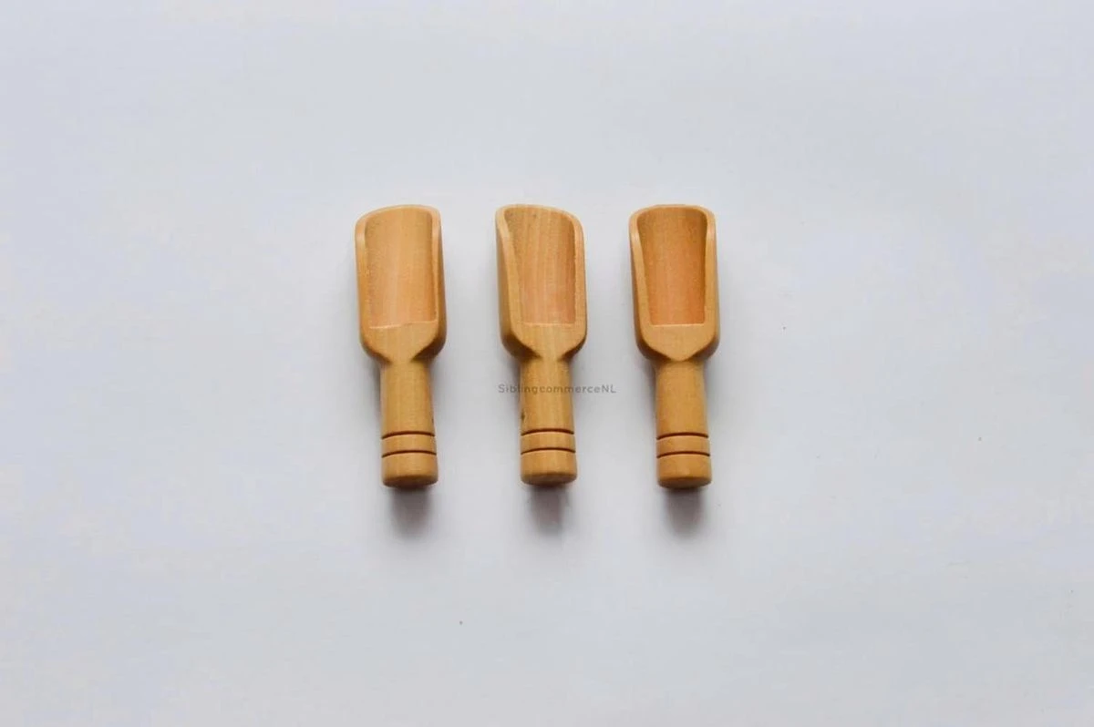 MINI Lepeltjes - 3 Stuks - Houten Lepeltjes - Lepels Voor Kruiden En Thee - Doseerlepel- 3 MINI Lepeltjes - 3 Stuks - Houten Lepeltjes - Lepels Voor Kruiden En Thee - Doseerlepel- - Afbeelding 3