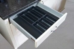 Culinorm Bestekbak - Besteklade - Incl. Antislipmat Met 1 Carbon Black Cassette - 53 Cm Breed X 47 Cm Diep